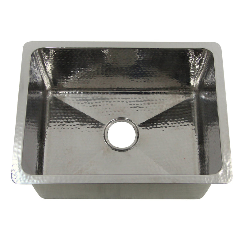 Nantucket Sinks KSSH2318-9 23" Hammered Rectangle Kitchen/Laundry Sink (image 3)