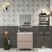Louis 30" Freestanding Bathroom Vanity in Pink Wood | Better Vanity Solid Wood Floating Vanities