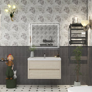 Louis 36" Floating Bathroom Vanity in Light Wood | Better Vanity Floating Vanities