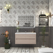 Louis 42" Floating Bathroom Vanity in Pink Wood | Better Vanity Floating Vanities
