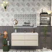 Louis 48" Floating Bathroom Vanity in Light Wood | Better Vanity Floating Vanities