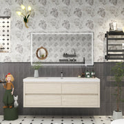 Louis 60" Floating Bathroom Vanity in Light Wood | Better Vanity Floating Vanities