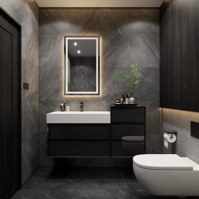 Max 55" Floating Bathroom Vanity Wall Mounted with FLX Acrylic Sink - Better Vanity Best Modern Vanities