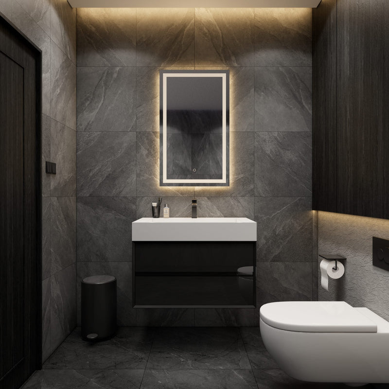 Max 36" Gloss Black Bathroom Vanity Sink and Cabinet with FLX Sink - Better Vanity Wholesale Designer Vanities