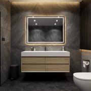Max 60" Bathroom Vanity with Single FLX Acrylic Sink - Coffee Wood - Better Vanity Modern Vanities