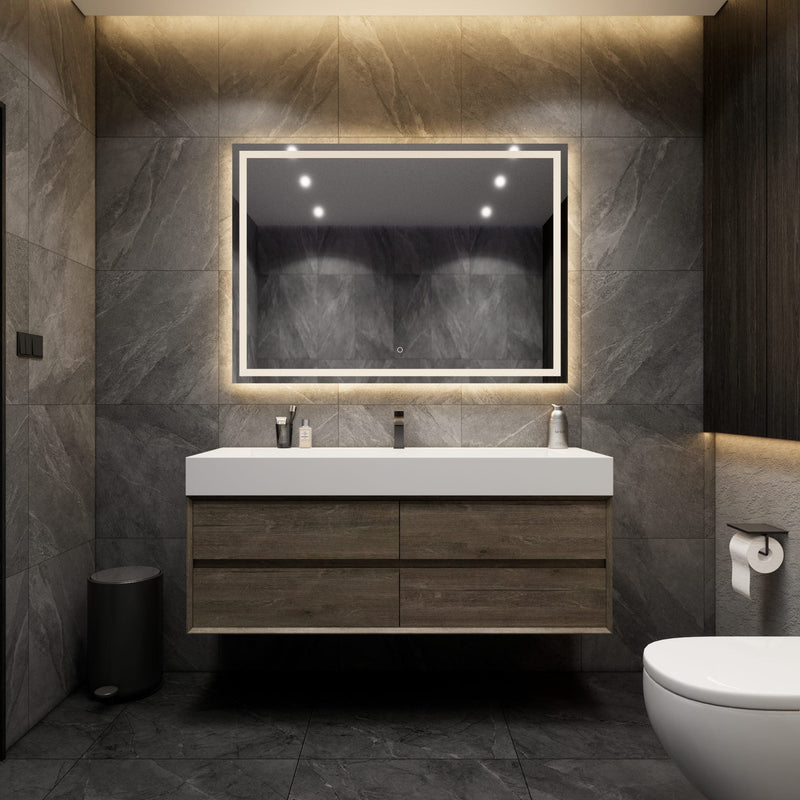 Max 60" Gray Oak Bathroom Vanity Easy Install with Single FLX Acrylic Sink - Better Vanity