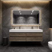 Max 72" Gray Oak Double Sink Modern Bathroom Vanity Featuring FLX Acrylic Sink - Durable Modern Bathroom Vanities Shop Now - Better Vanity