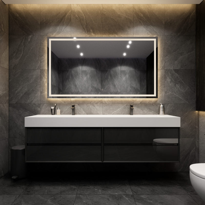Max 84" Modern Luxury Bathroom Vanity with Double FLX Acrylic Sink - Better Vanity Wholesale Vanity USA