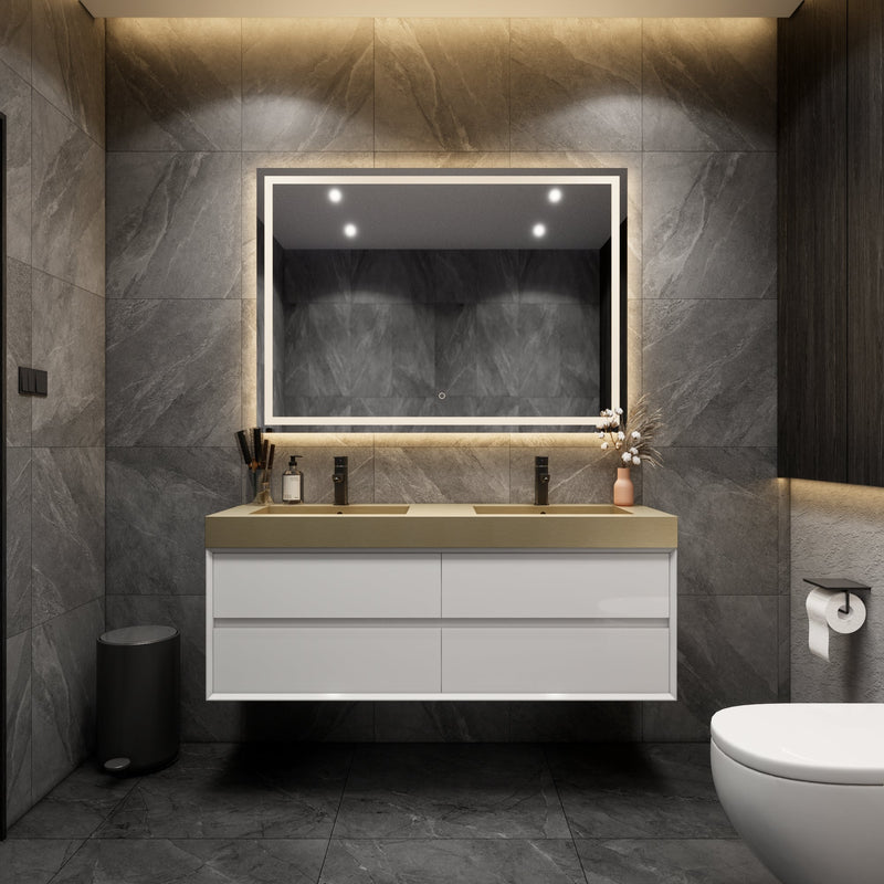 Max Wall Mounted Floating Bath Vanity with Sink | Coffee Wood (image 8)