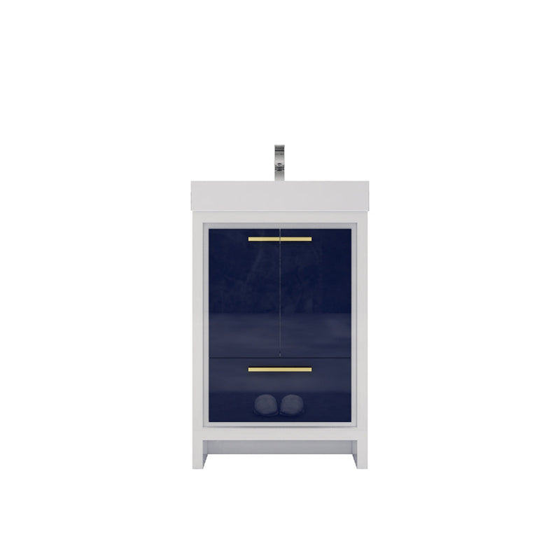 Azure 24"-84"Freestanding Vanity with Reinforced Acrylic Sink