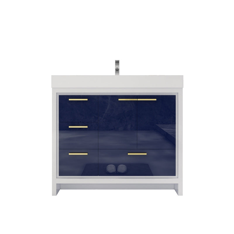 Azure 24"-84"Freestanding Vanity with Reinforced Acrylic Sink
