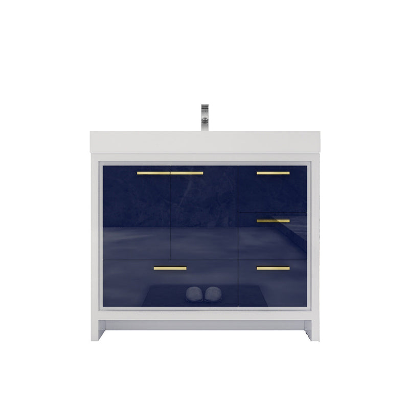 Azure 24"-84"Freestanding Vanity with Reinforced Acrylic Sink