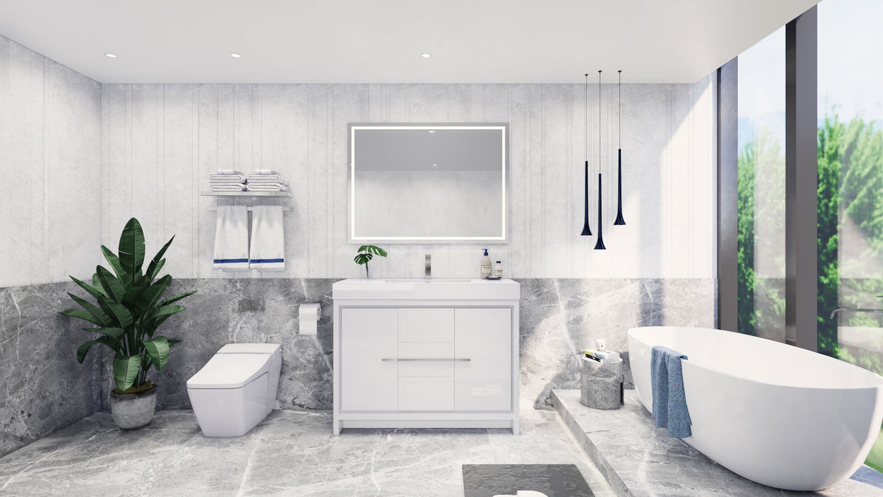 Azure 24"-84"Freestanding Vanity with Reinforced Acrylic Sink