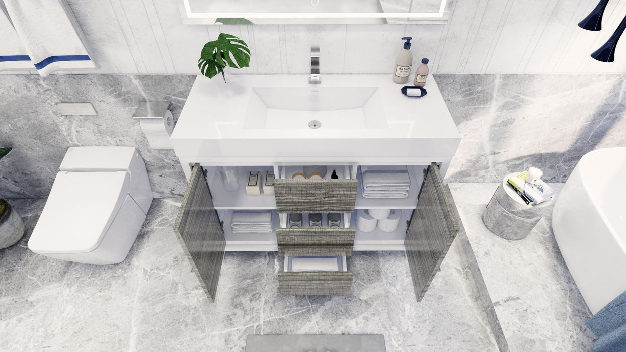 Azure 24"-84"Freestanding Vanity with Reinforced Acrylic Sink