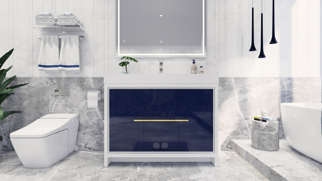 Azure 24"-84"Freestanding Vanity with Reinforced Acrylic Sink