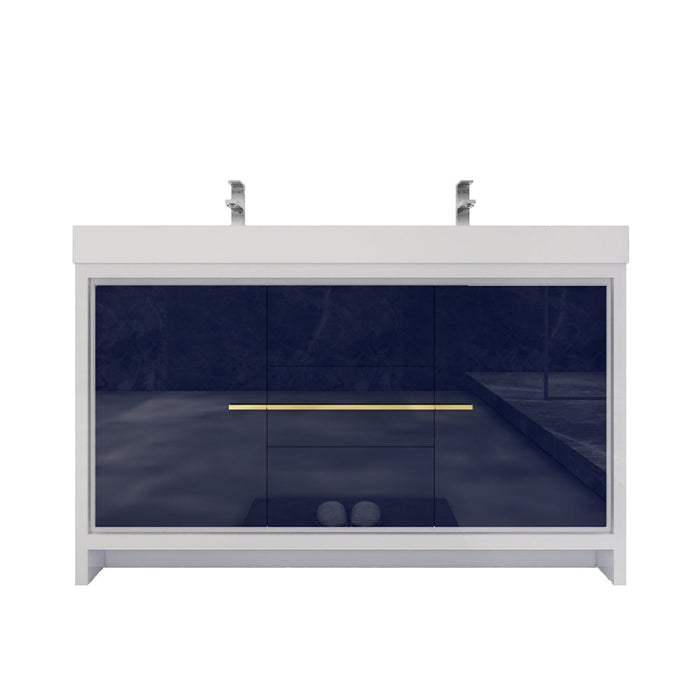 Azure 24"-84"Freestanding Vanity with Reinforced Acrylic Sink