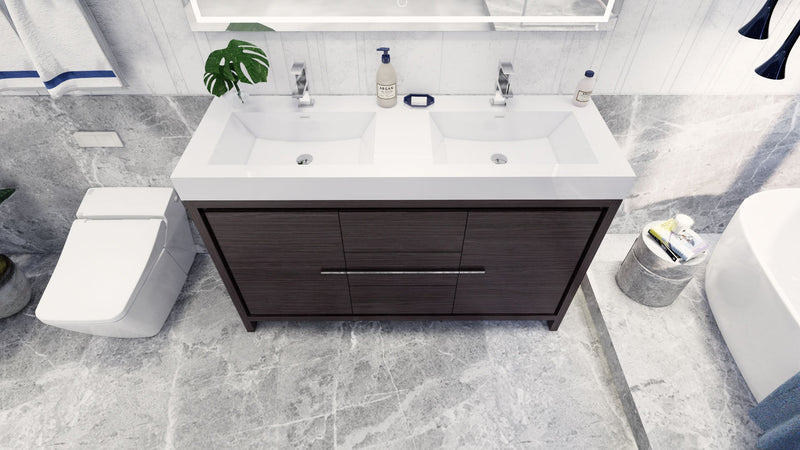 Azure 24"-84"Freestanding Vanity with Reinforced Acrylic Sink