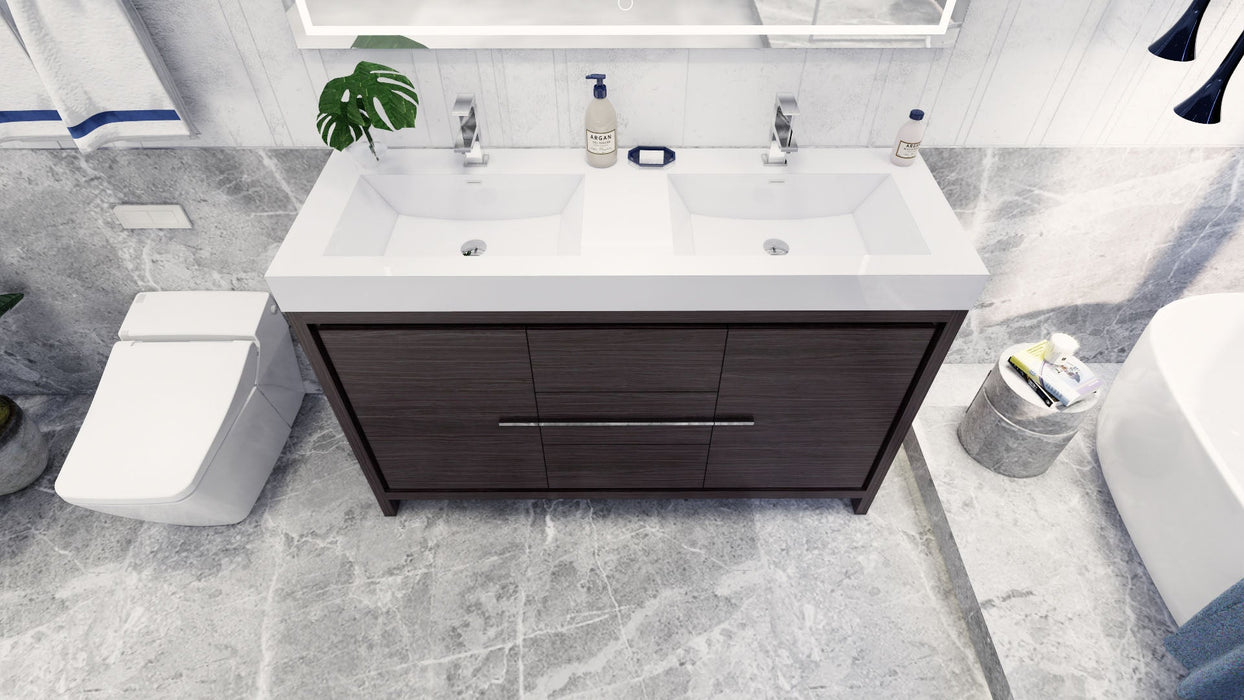 Azure 24"-84"Freestanding Vanity with Reinforced Acrylic Sink