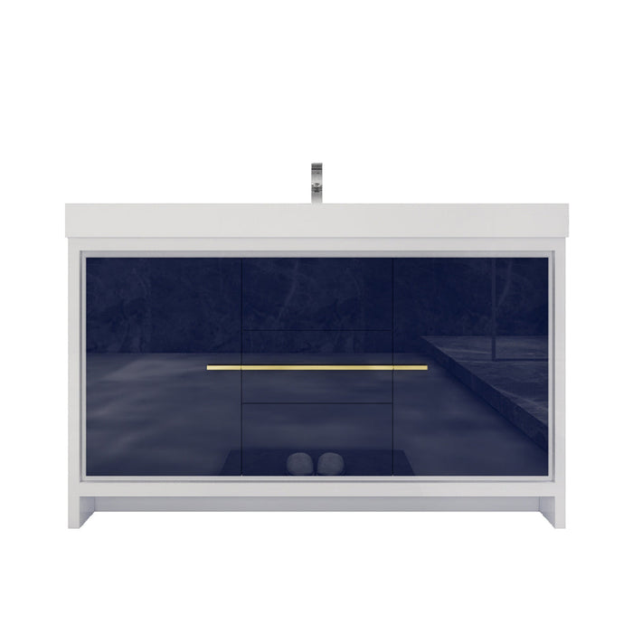 Azure 24"-84"Freestanding Vanity with Reinforced Acrylic Sink