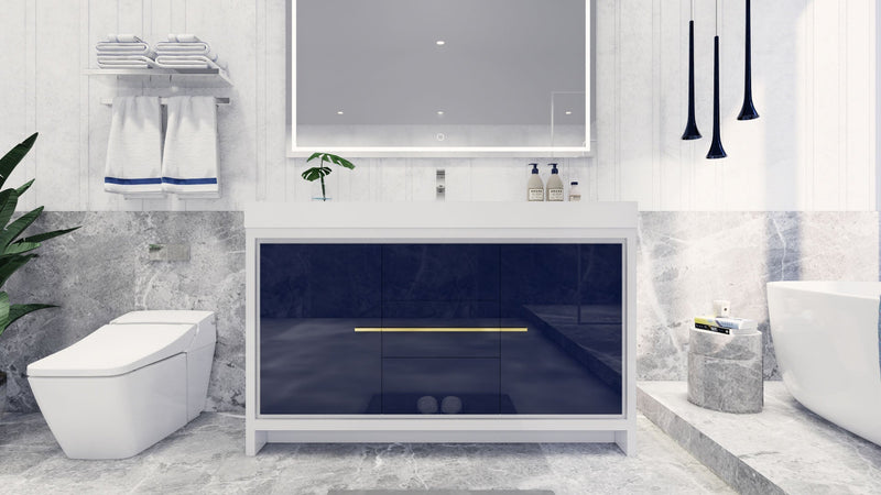 Azure 24"-84"Freestanding Vanity with Reinforced Acrylic Sink