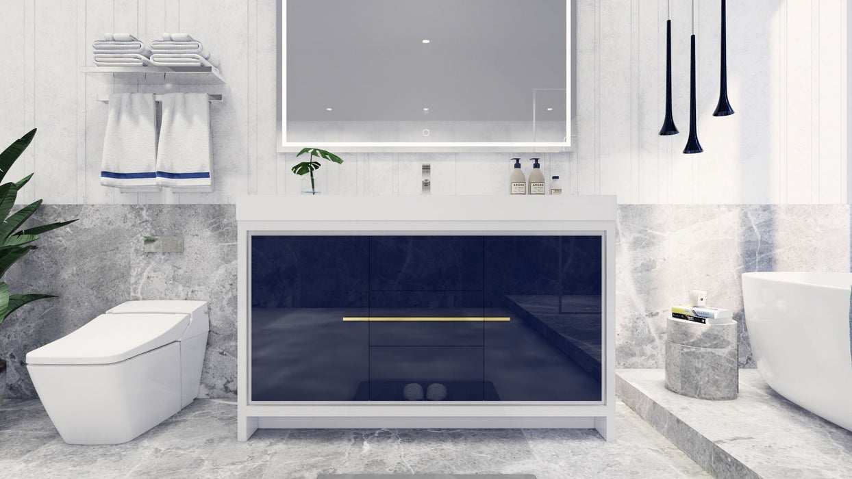 Azure 24"-84"Freestanding Vanity with Reinforced Acrylic Sink