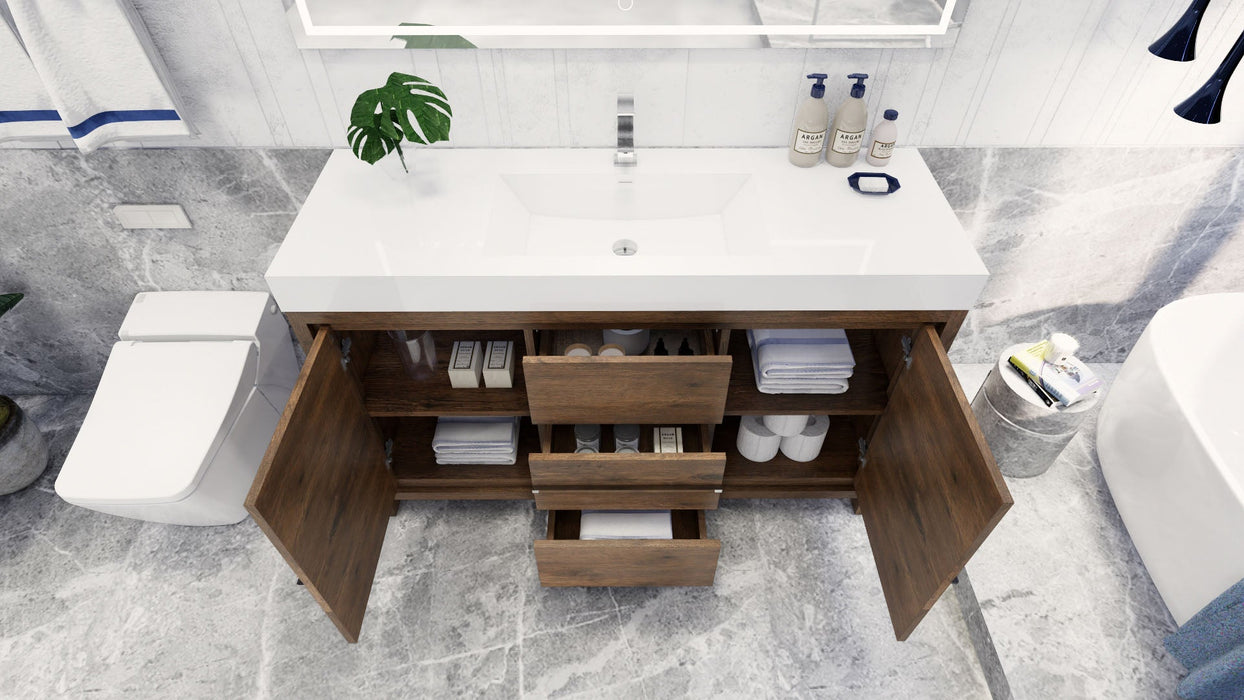 Azure 24"-84"Freestanding Vanity with Reinforced Acrylic Sink