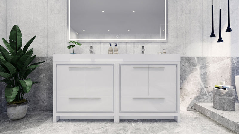 Azure 24"-84"Freestanding Vanity with Reinforced Acrylic Sink