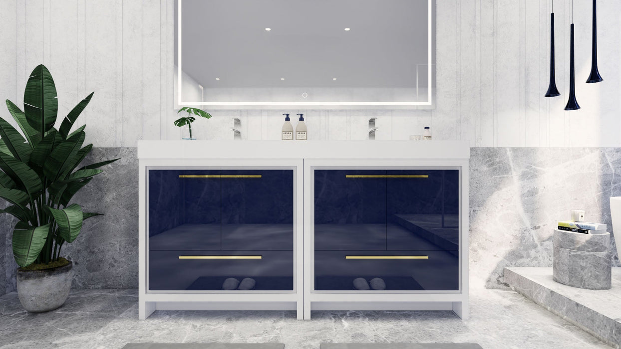 Azure 24"-84"Freestanding Vanity with Reinforced Acrylic Sink