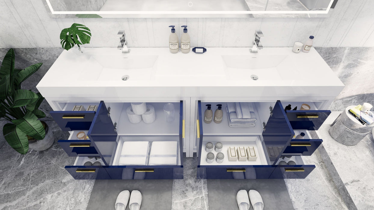 Azure 24"-84"Freestanding Vanity with Reinforced Acrylic Sink