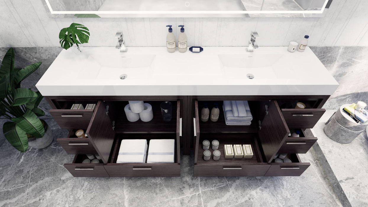 Azure 24"-84"Freestanding Vanity with Reinforced Acrylic Sink