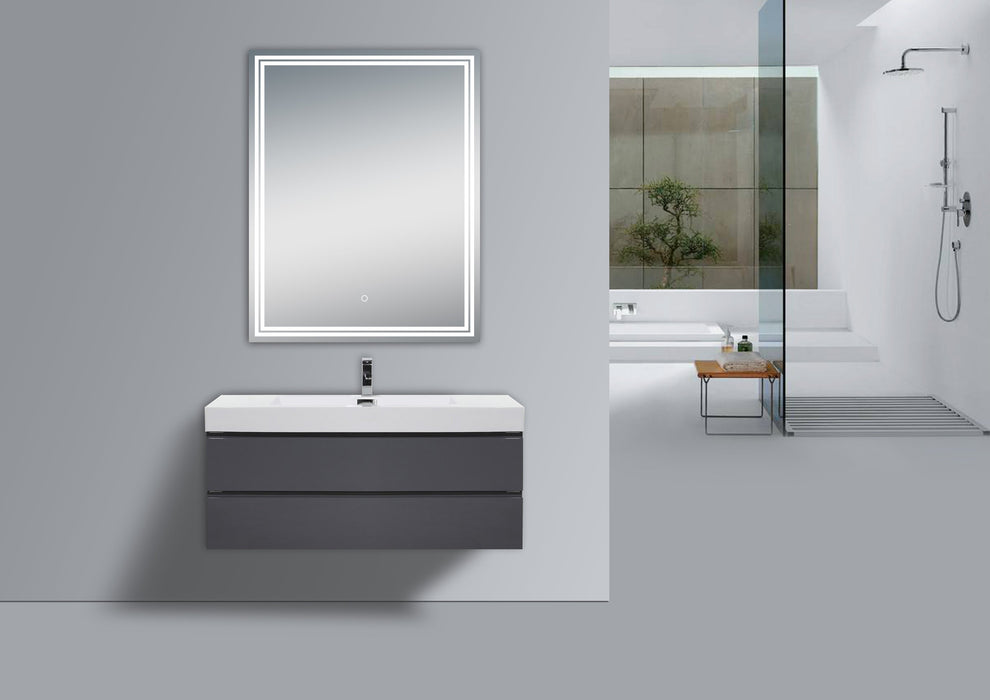 Luna Polished Edge Back-lit LED Mirror for Bathroom Vanity and Wall Mounting