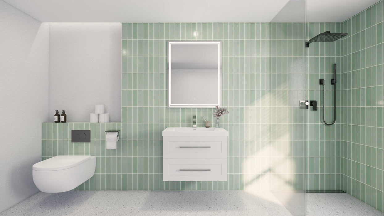 Luna Polished Edge Back-lit LED Mirror for Bathroom Vanity and Wall Mounting