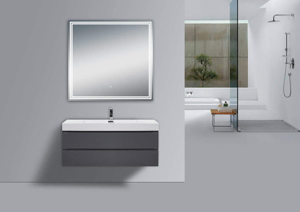 Luna Polished Edge Back-lit LED Mirror for Bathroom Vanity and Wall Mounting