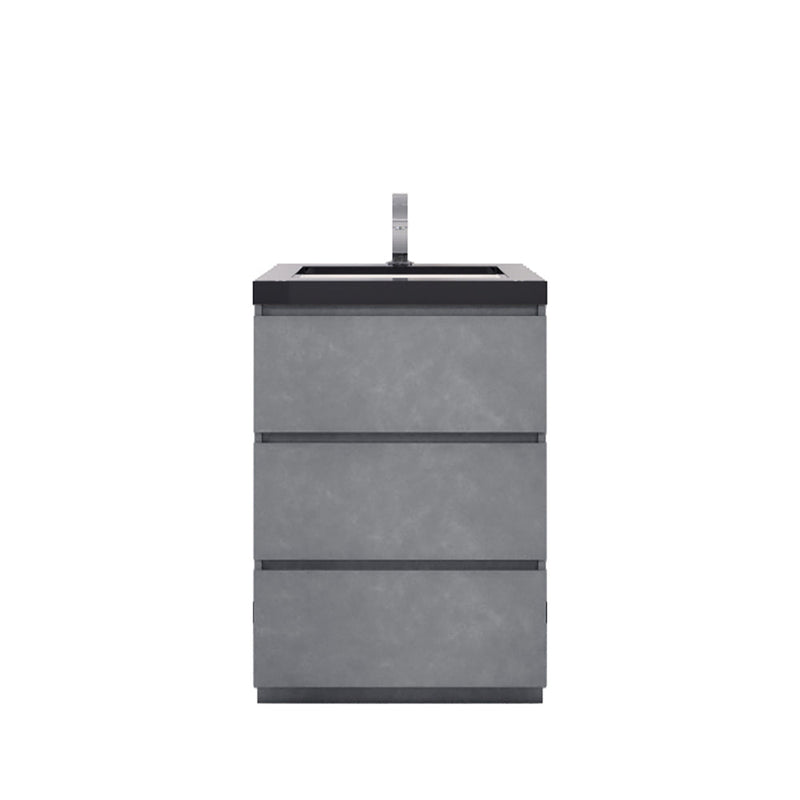 Stanley 24" Freestanding Bathroom Vanity with Reinforced Acrylic Sink and Cabinet Storage