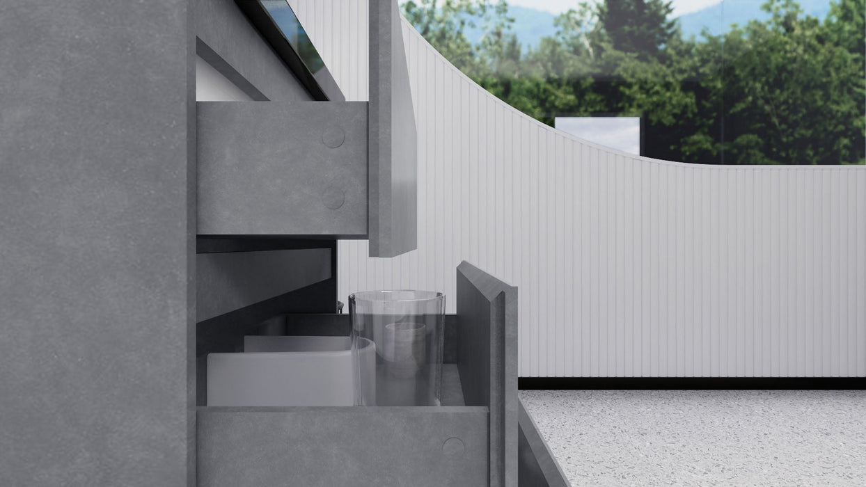 Stanley 24" Freestanding Bathroom Vanity with Reinforced Acrylic Sink and Cabinet Storage