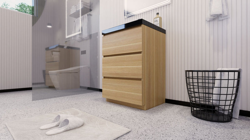 Stanley 24" Freestanding Bathroom Vanity with Reinforced Acrylic Sink and Cabinet Storage (image 3)