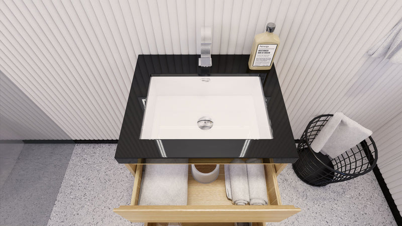 Stanley 24" Freestanding Bathroom Vanity with Reinforced Acrylic Sink and Cabinet Storage (image 6)
