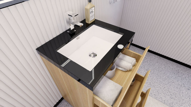 Stanley 24" Freestanding Bathroom Vanity with Reinforced Acrylic Sink and Cabinet Storage (image 7)