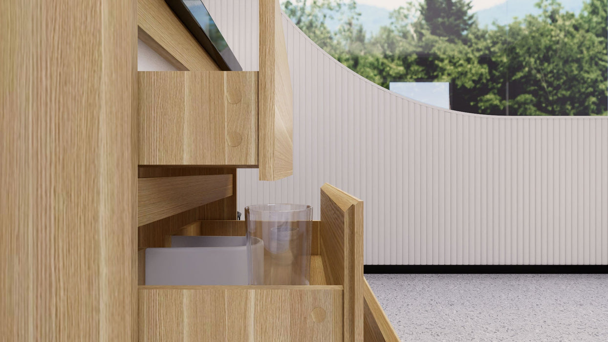 Stanley 24" Freestanding Bathroom Vanity with Reinforced Acrylic Sink and Cabinet Storage