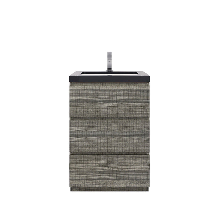 Stanley 24" Freestanding Bathroom Vanity with Reinforced Acrylic Sink and Cabinet Storage