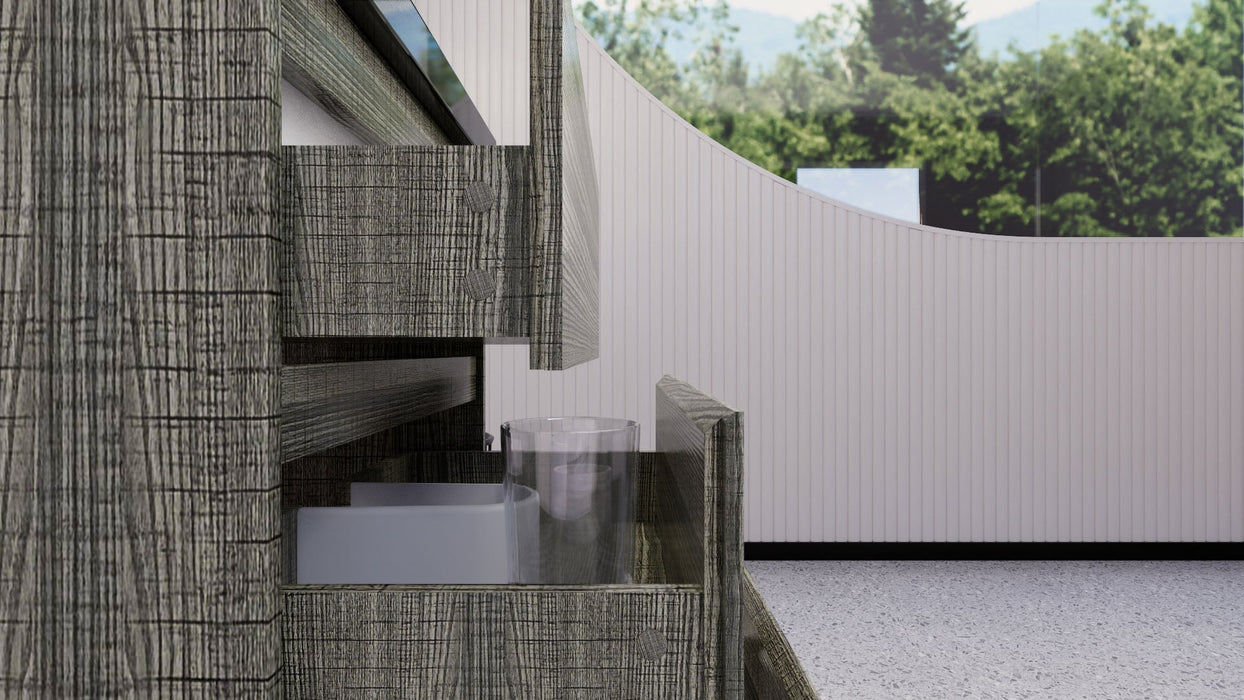 Stanley 24" Freestanding Bathroom Vanity with Reinforced Acrylic Sink and Cabinet Storage