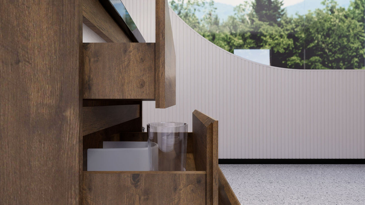 Stanley 24" Freestanding Bathroom Vanity with Reinforced Acrylic Sink and Cabinet Storage