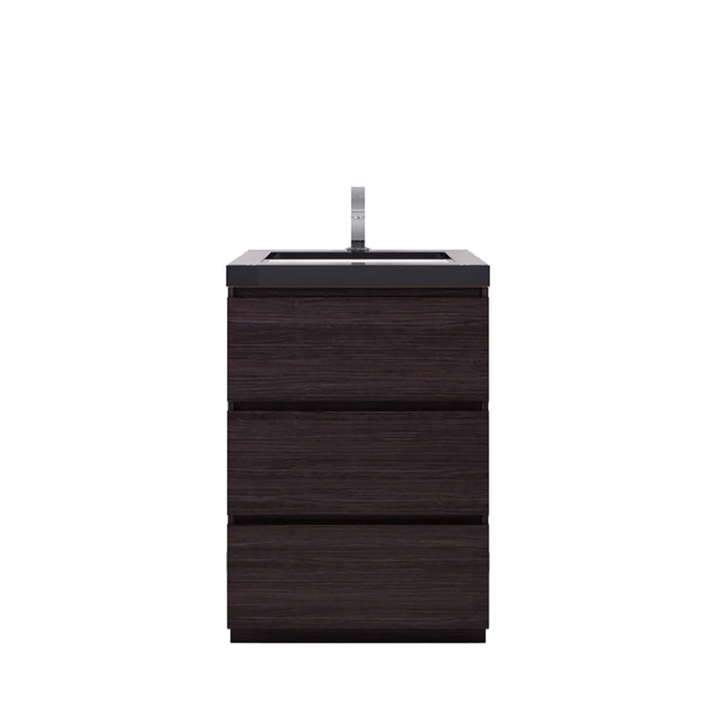 Stanley 24" Freestanding Bathroom Vanity with Reinforced Acrylic Sink and Cabinet Storage