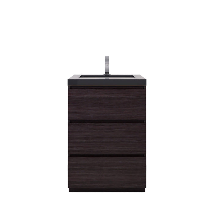 Stanley 24" Freestanding Bathroom Vanity with Reinforced Acrylic Sink and Cabinet Storage