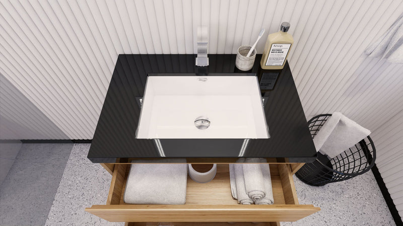 Stanley 30" Freestanding Bathroom Vanity with Reinforced Acrylic Sink and Cabinet Storage