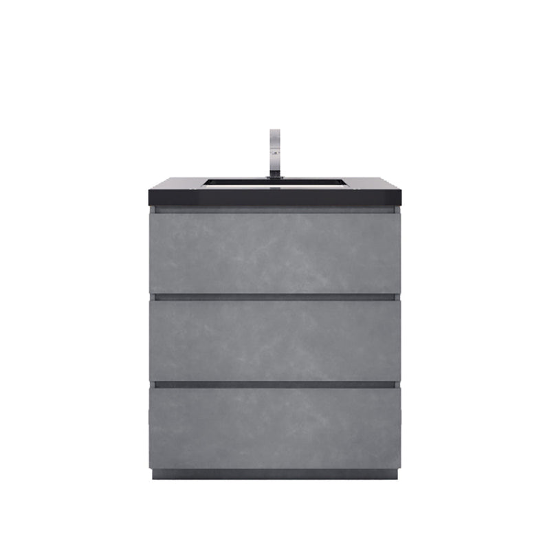 Stanley 30" Freestanding Bathroom Vanity with Reinforced Acrylic Sink and Cabinet Storage
