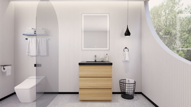 Stanley 30" Freestanding Bathroom Vanity with Reinforced Acrylic Sink and Cabinet Storage (image 2)