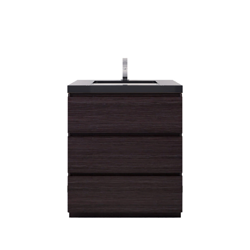 Stanley 30" Freestanding Bathroom Vanity with Reinforced Acrylic Sink and Cabinet Storage