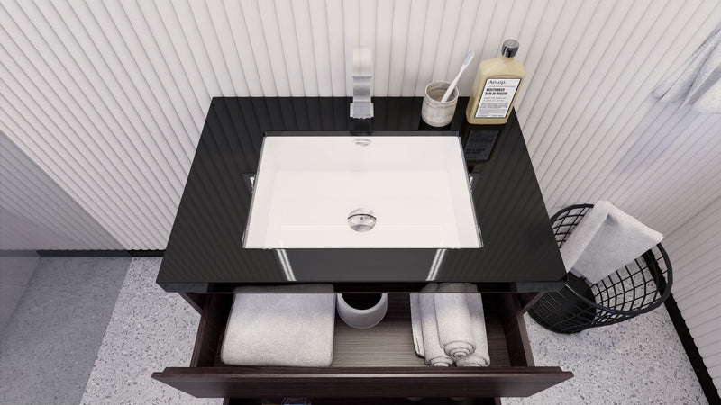Stanley 30" Freestanding Bathroom Vanity with Reinforced Acrylic Sink and Cabinet Storage