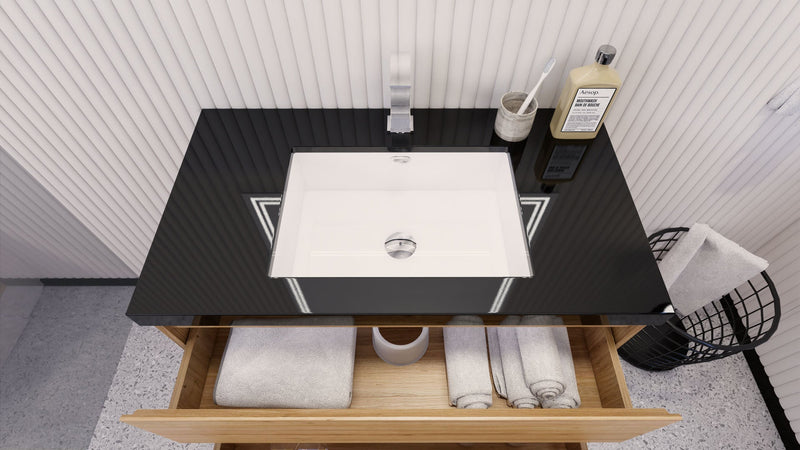 Stanley 36" Freestanding Bathroom Vanity with Reinforced Acrylic Sink and Cabinet Storage